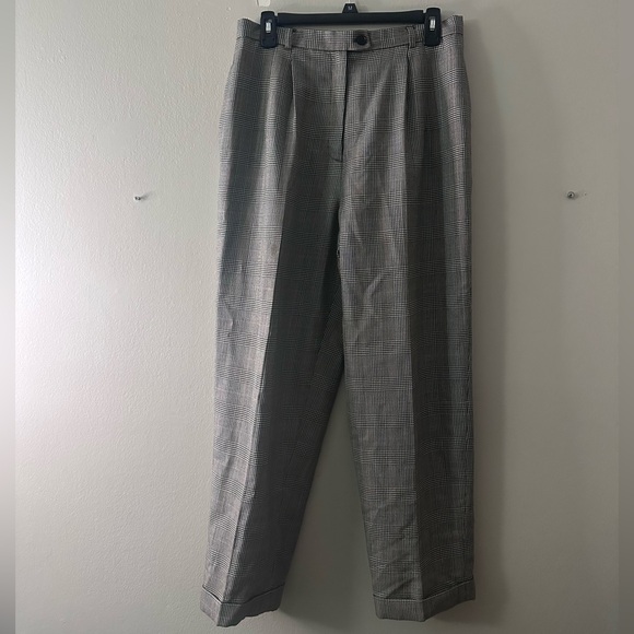 Talbots Pants - Classic Gray Women's Pattrtned Dress Trousers Petite